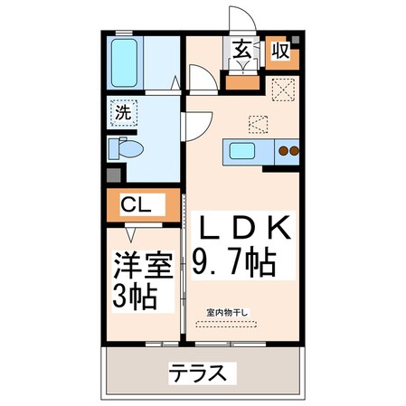 西小峯 徒歩6分 1階の物件間取画像